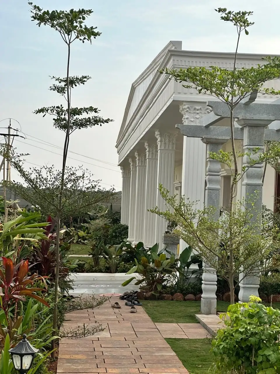 TDP office: The corner of the building, with columns and capitals